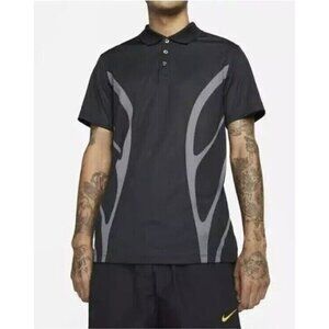 NWT Nike x NOCTA Drake Black Gray Printed Golf Polo Shirt Mens Size XSmall